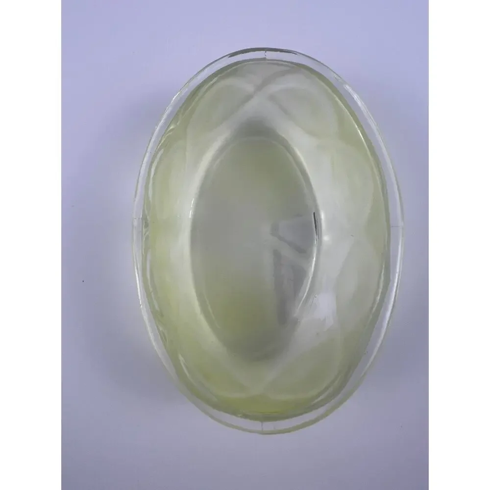 Yellow Rabbit Vanity Trinket Jewelry Storage Dish Bowl Glass Lidded Bunny